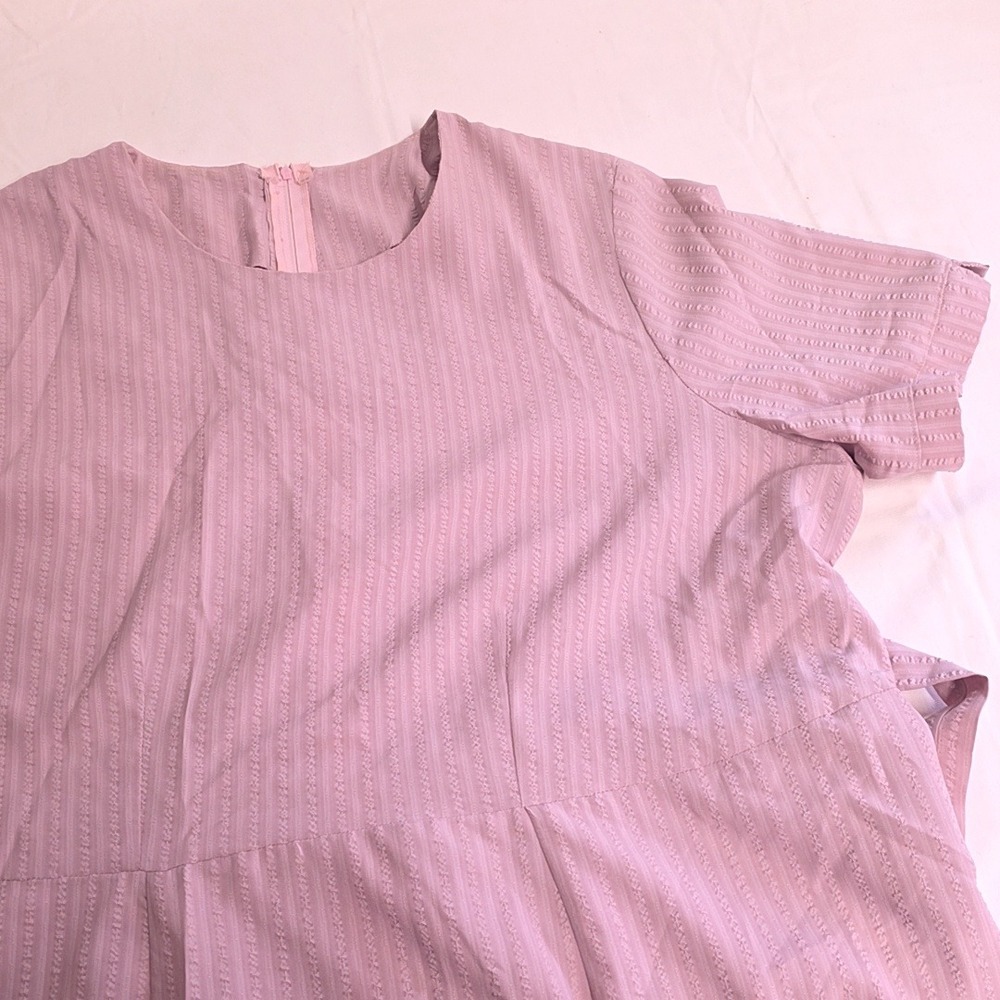 Handmade Amish Mennonite Cape Dress Short Sleeve Pink 48 Bust 46 Waist